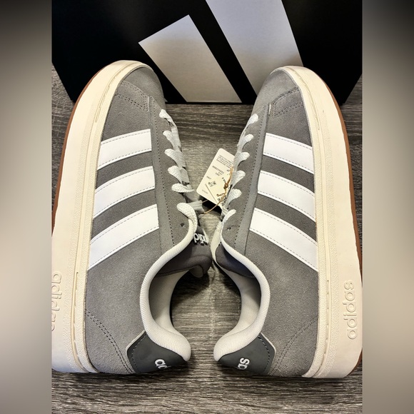 🤍 Adidas Grand Court Alpha 00s Gray White Sneakers Men’s 8.5 Casual Shoes NWT - Picture 9 of 16